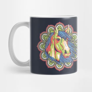 Mandala Horse  colorful cute animal Mug